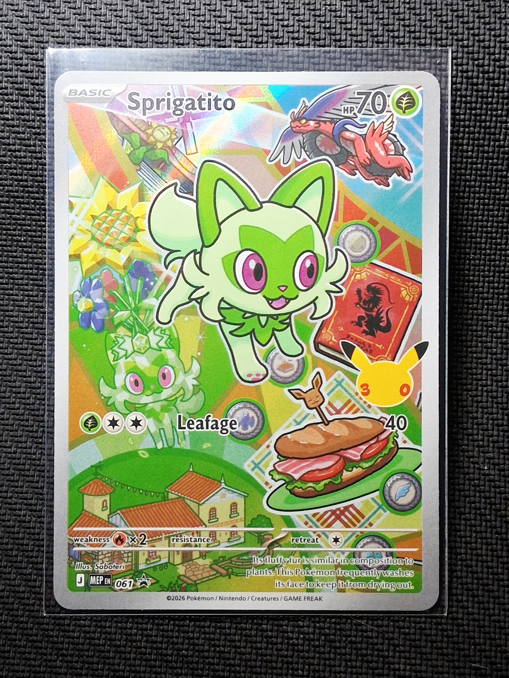 Sprigatito 061 MEP Black Star Promo First Partner Series 3 Illustration Rare NM